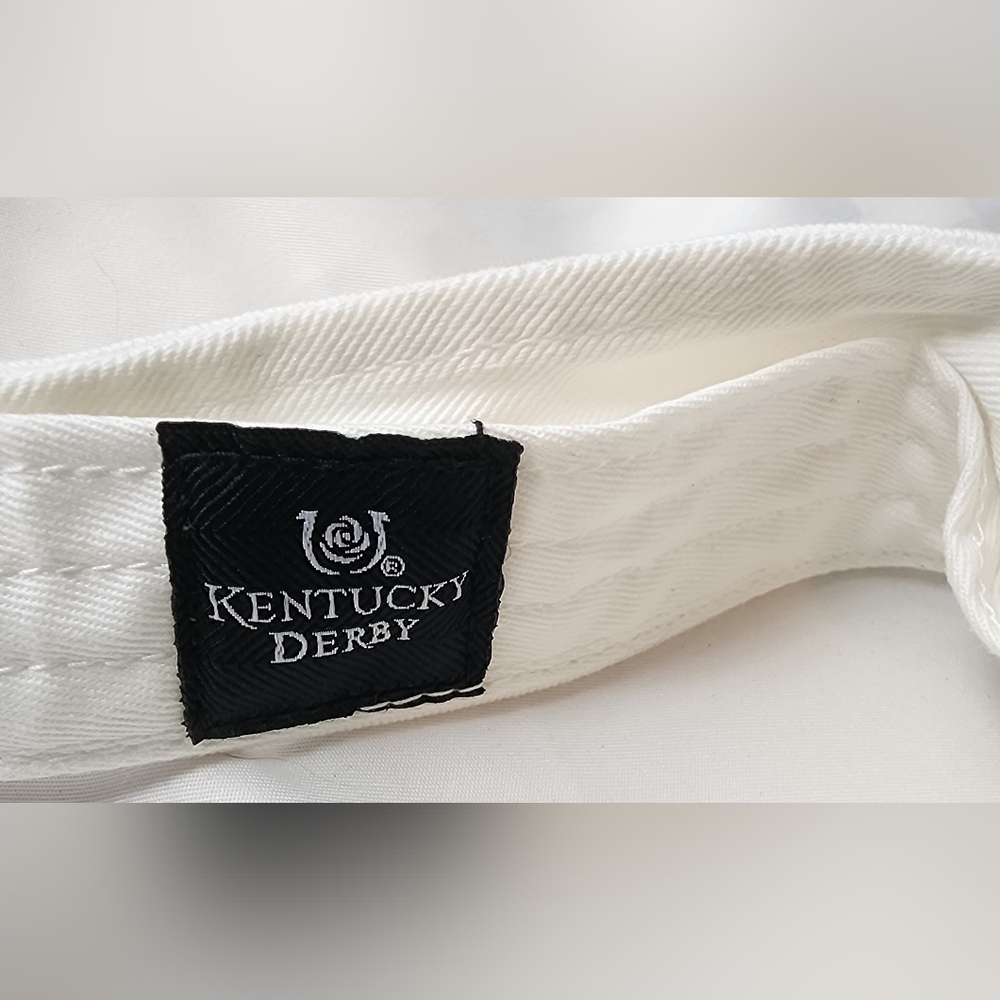 Kentucky Derby '47 White 150 Year Gold Embroidered Visor NWT - Picture 7 of 8